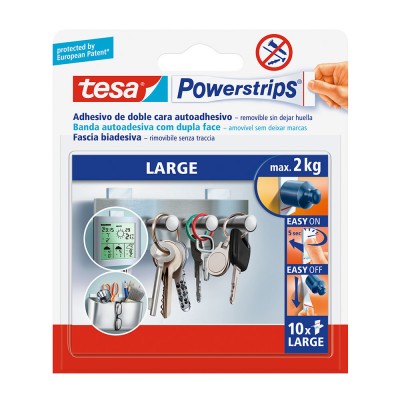 TESA POWERSTRIPS RECAMBIO TIRA ADHESIVA DOBLE CARA